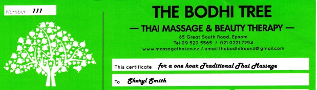 Thai Massage Gift Voucher